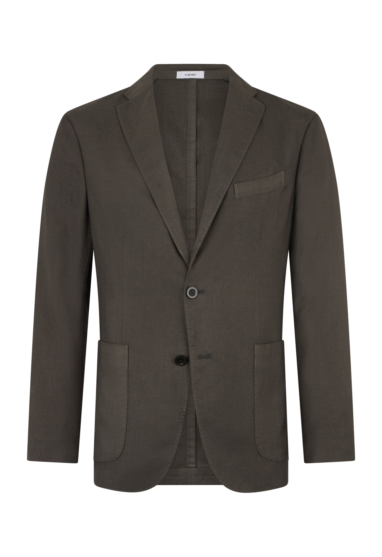 Green Garment Dyed Cashmere Silk K-Jacket