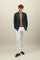 Blue Garment Dyed Cashmere Silk K-Jacket