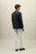 Blue Garment Dyed Cashmere Silk K-Jacket