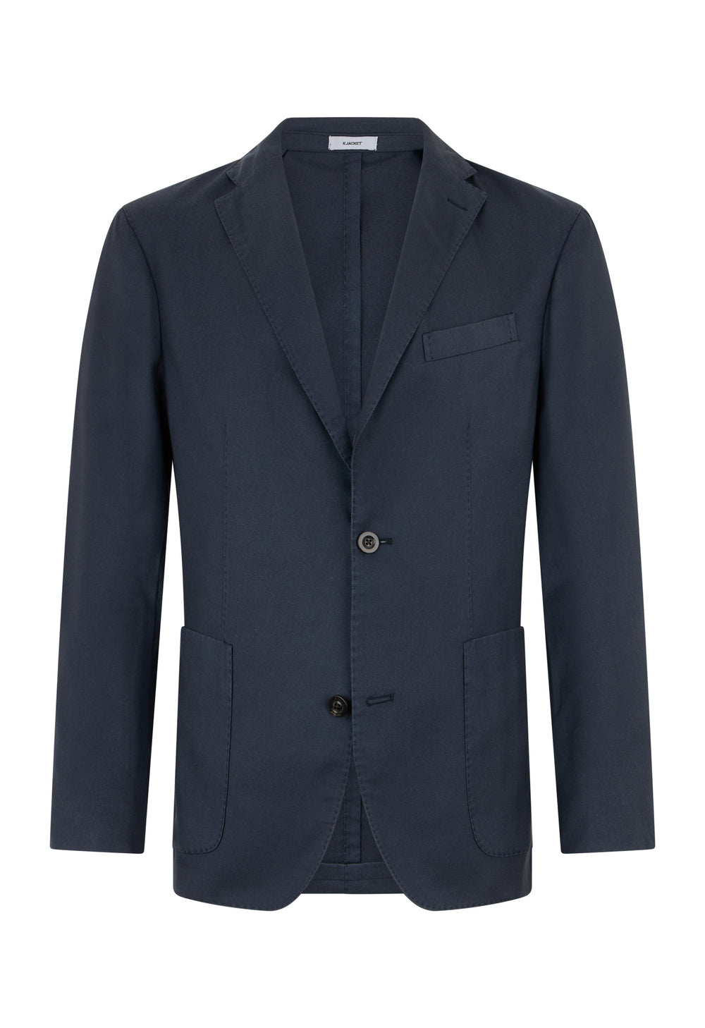 Blue Garment Dyed Cashmere Silk K-Jacket