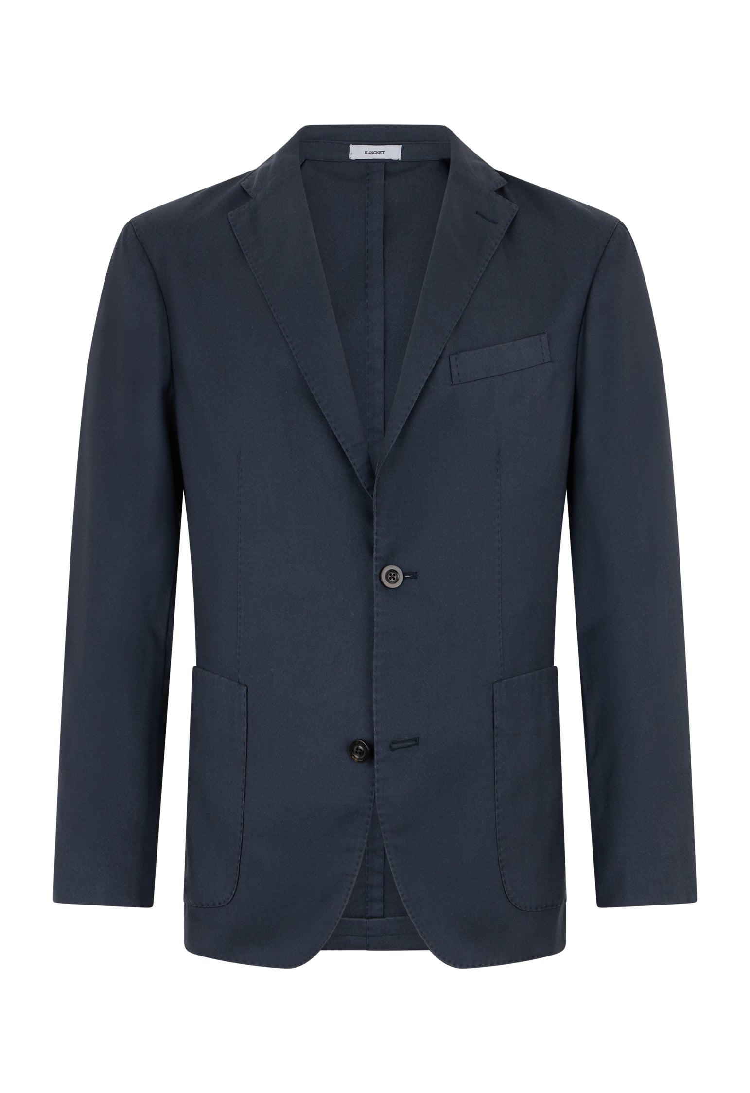 Blue Garment Dyed Cashmere Silk K-Jacket