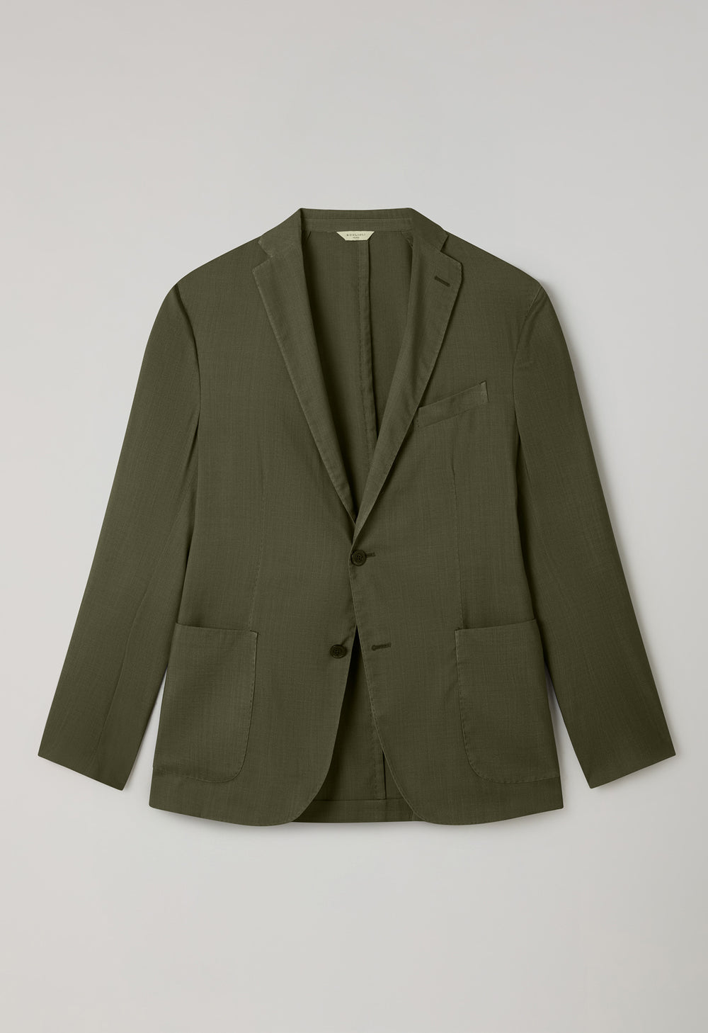 Green Ultralight Garment Dyed Wool Silk K-Jacket
