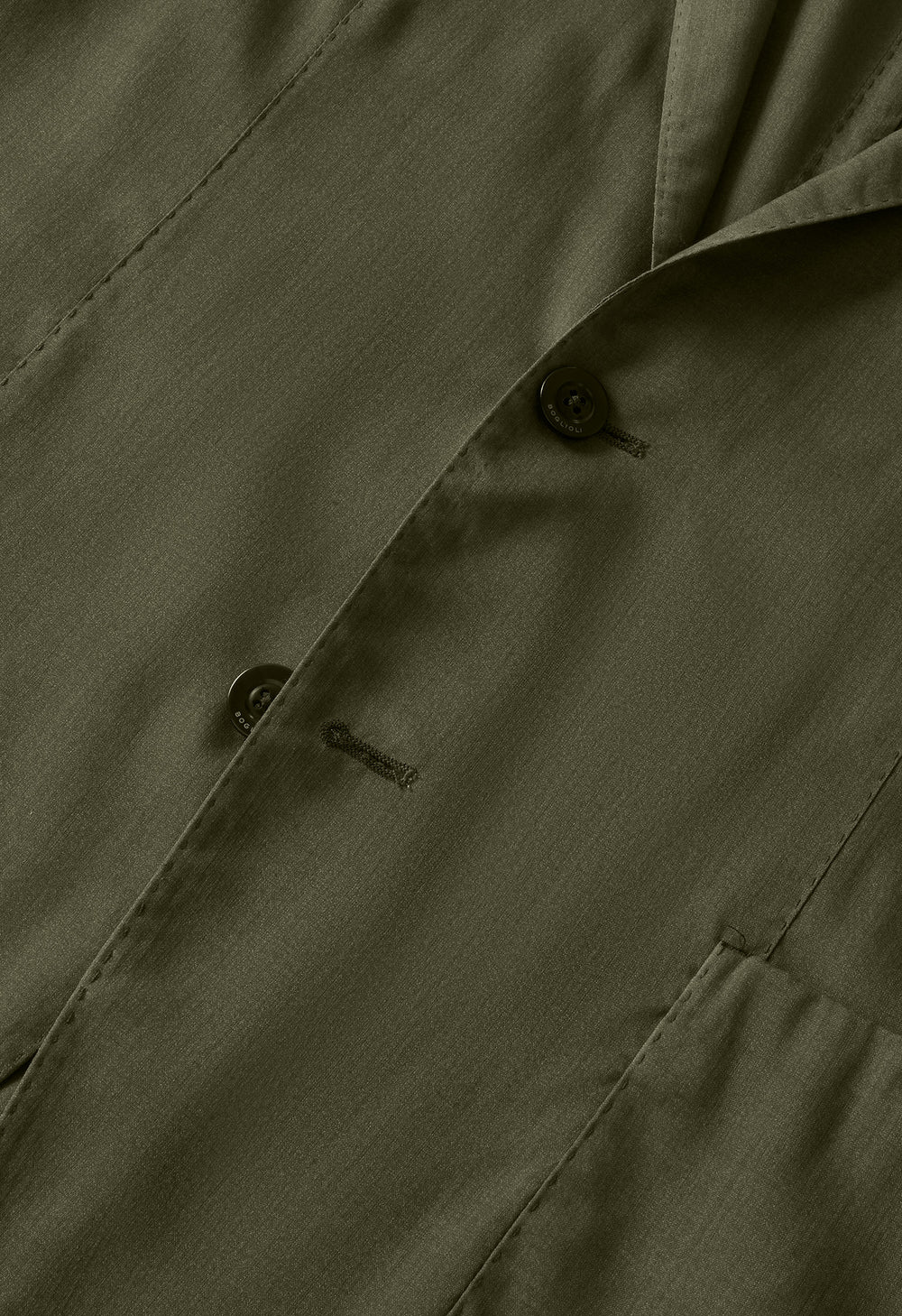 Green Ultralight Garment Dyed Wool Silk K-Jacket