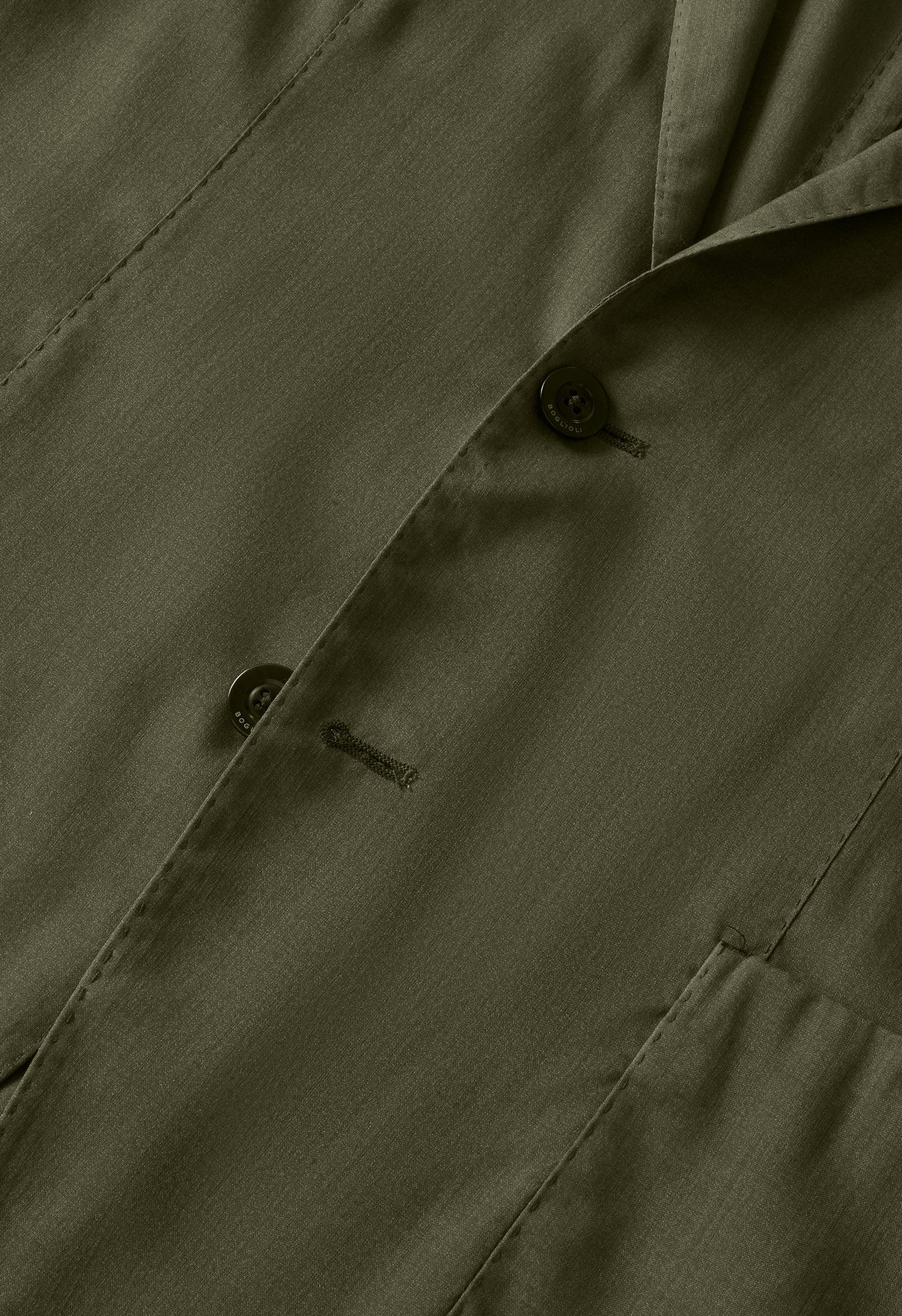 Green Ultralight Garment Dyed Wool Silk K-Jacket