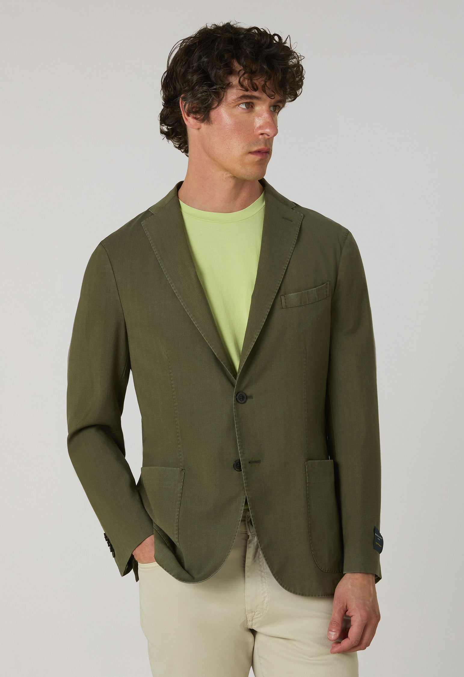 K-Jacket in lana e cashmere High Performance verde