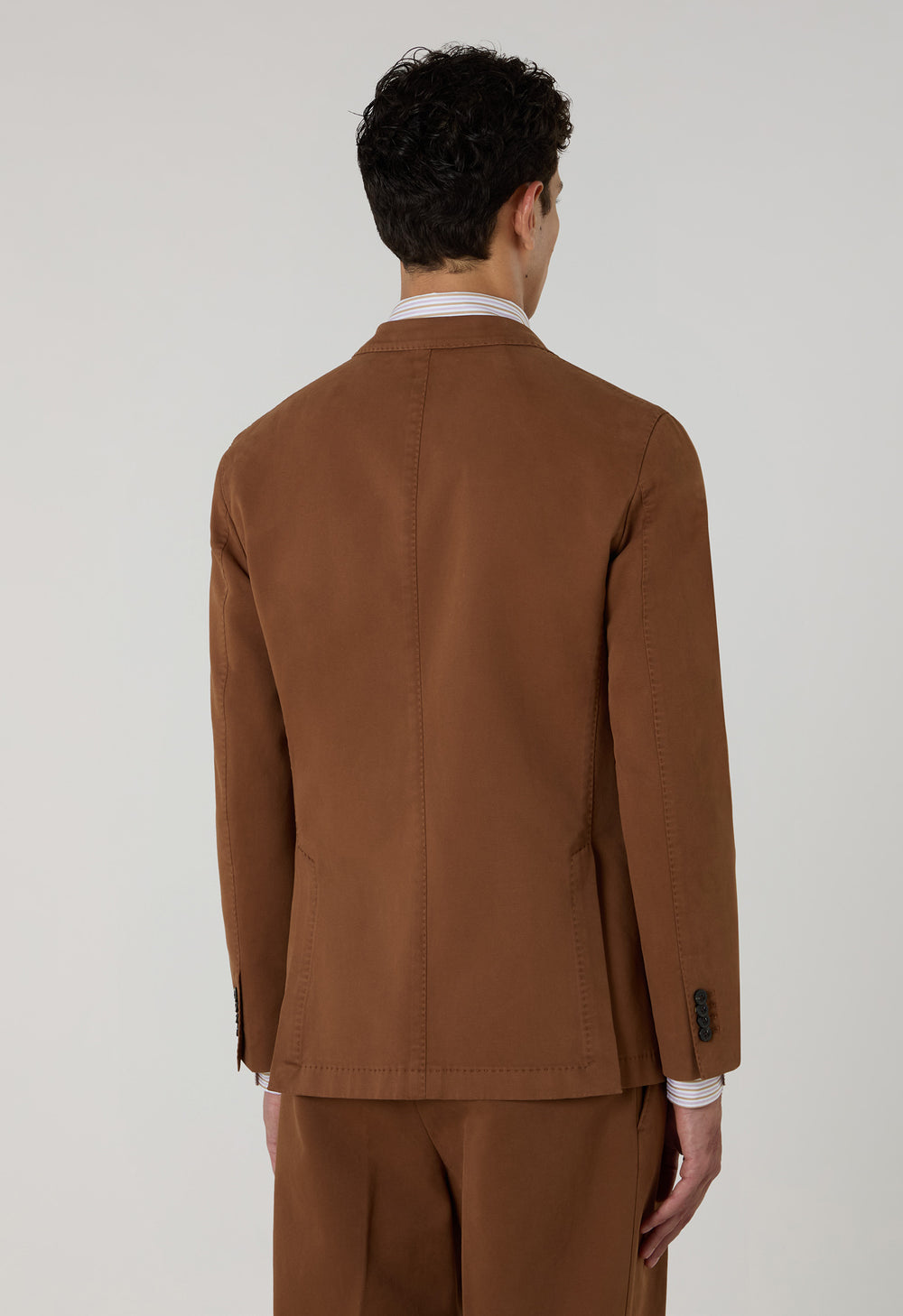 K-Jacket in cotone soft tinto in capo marrone
