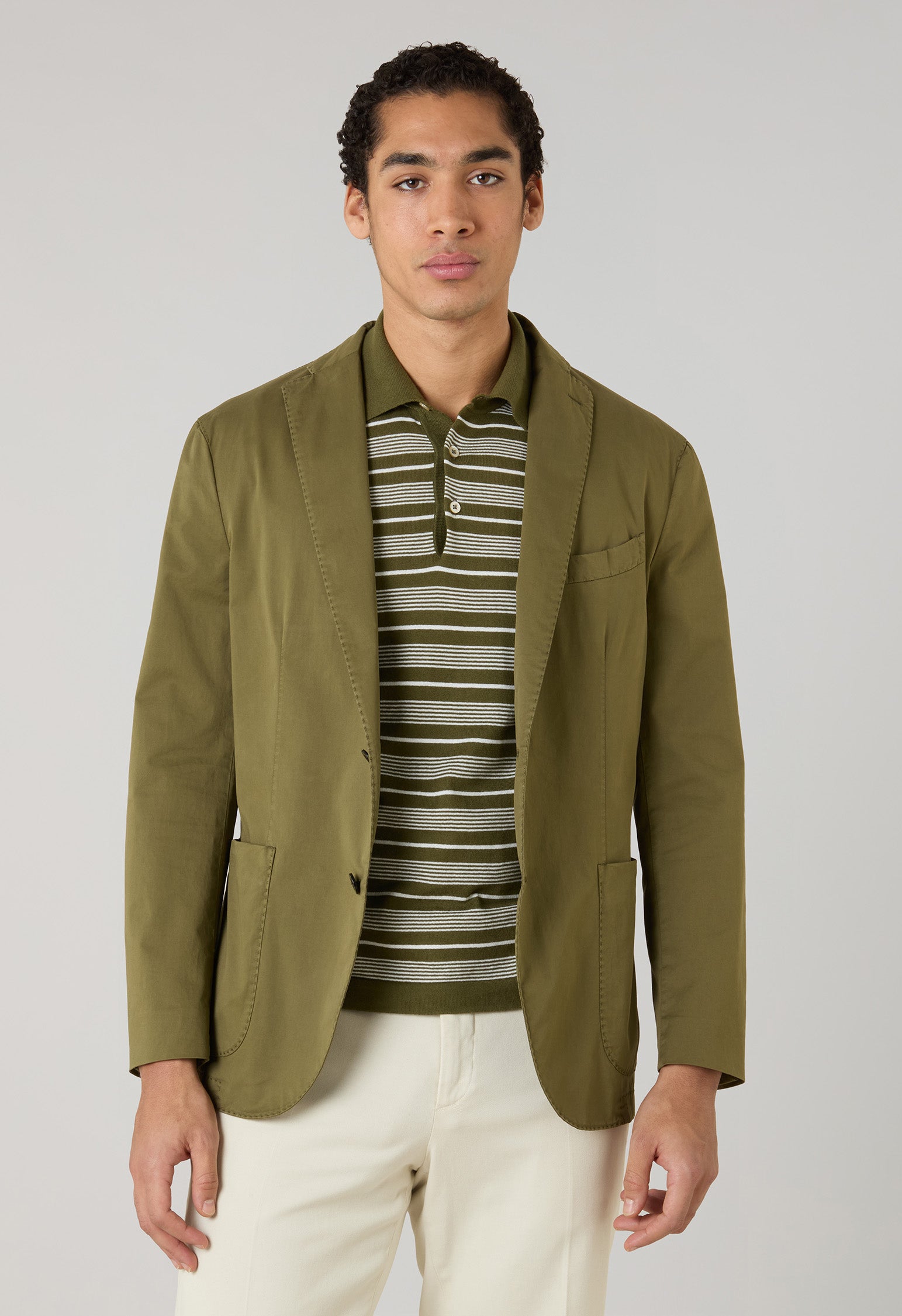K-Jacket in cotone tinto in capo verde