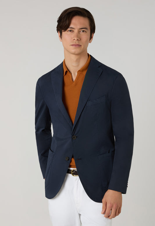 Blue Garment Dyed Supima Cotton K-Jacket