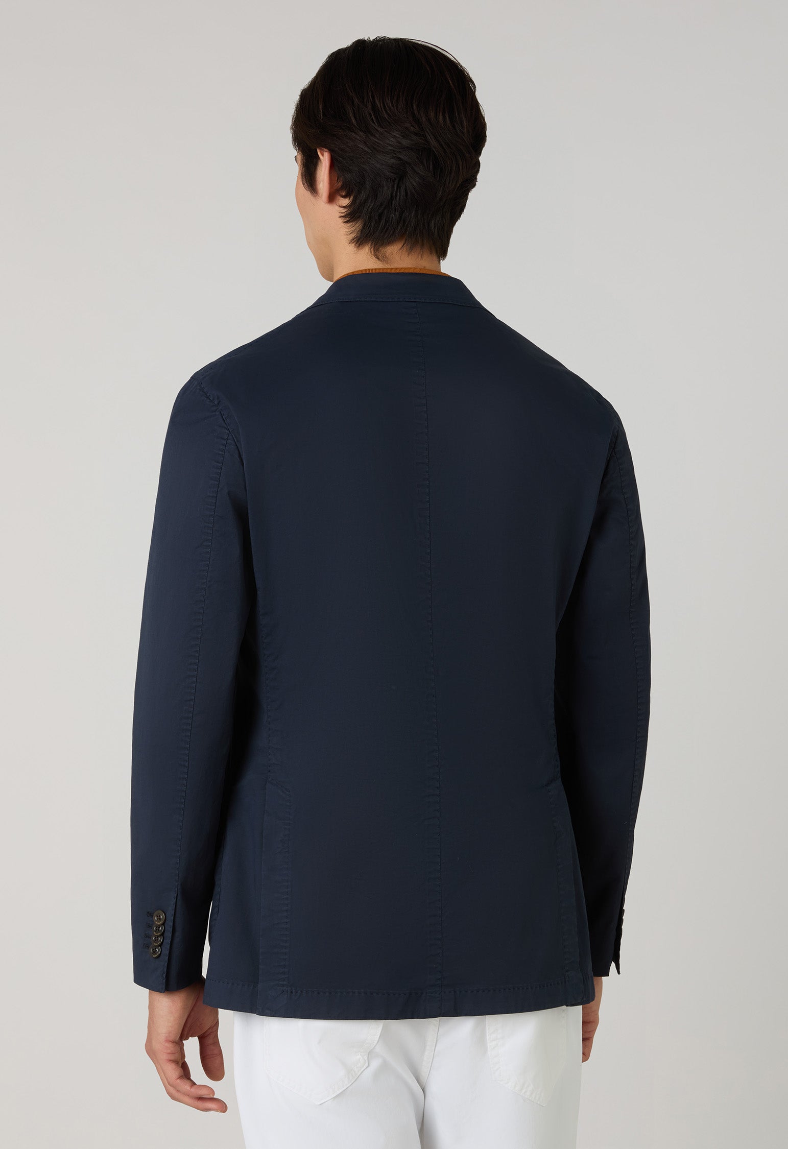 K-Jacket in cotone tinto in capo blu