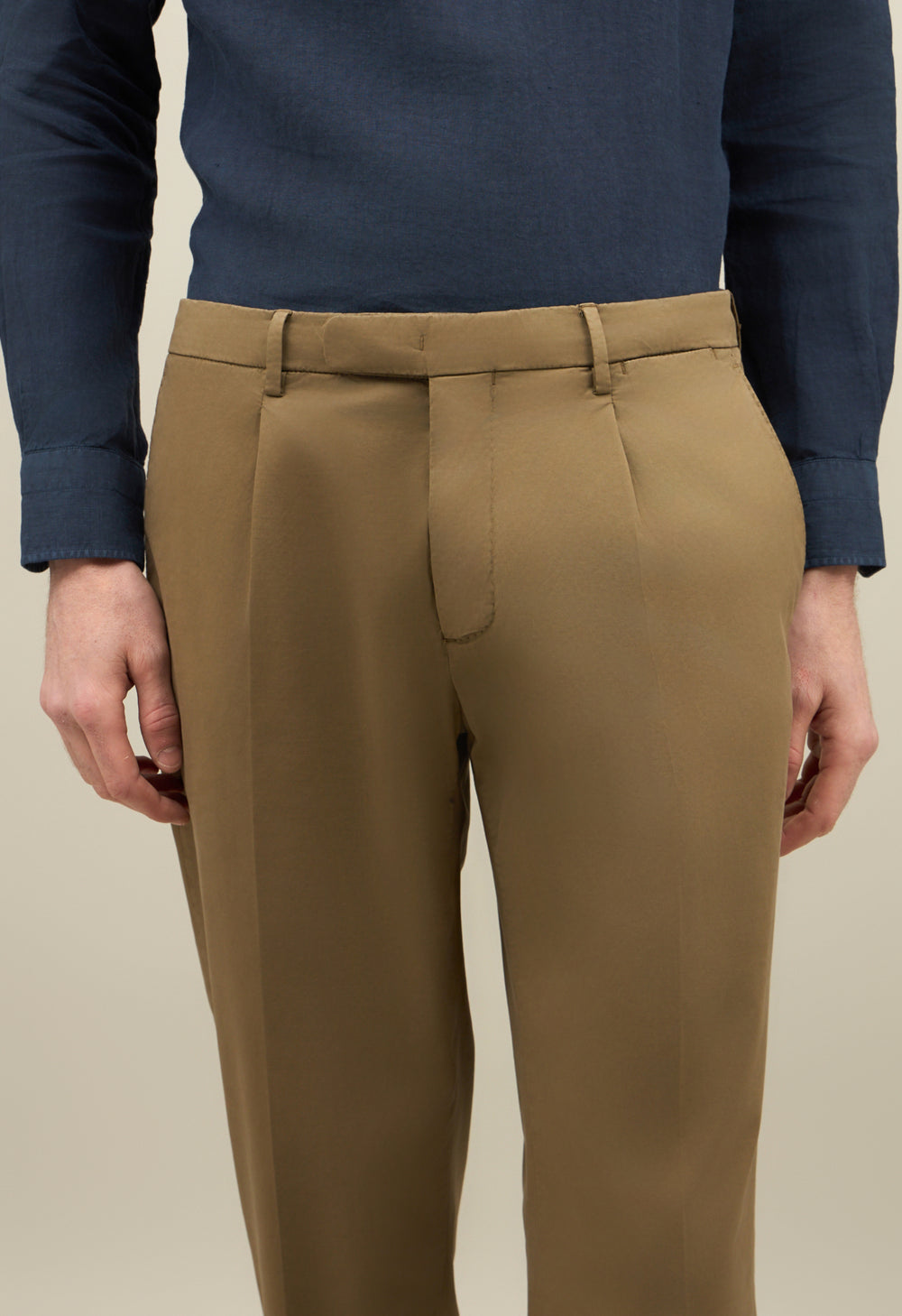 Brown Garment Dyed Cotton K-Suit