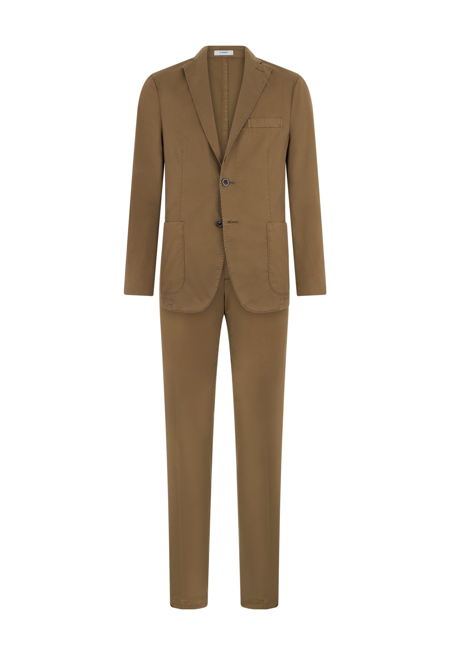 Brown Garment Dyed Cotton K-Suit