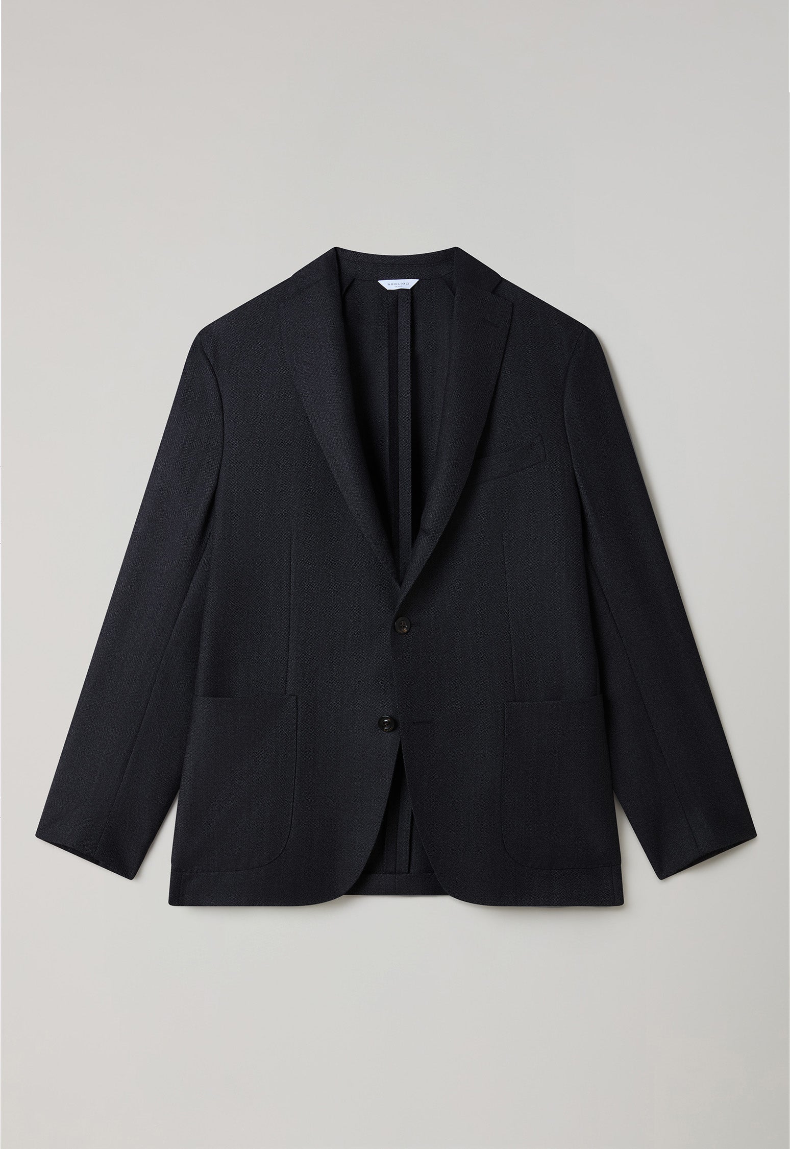 Dunkelgraue K-Jacket aus Hopsack-Wolle
