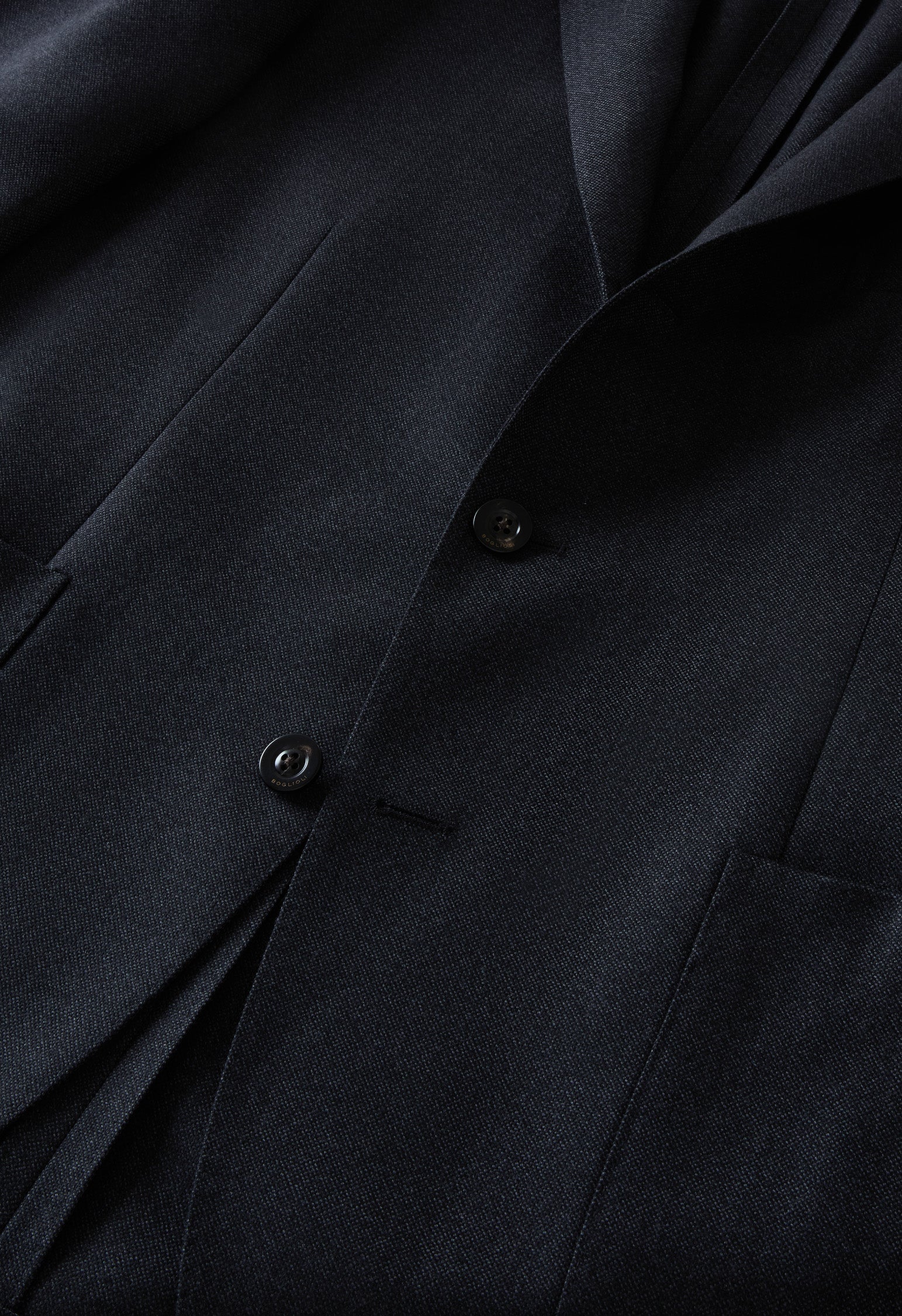 Dunkelgraue K-Jacket aus Hopsack-Wolle