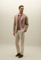 Beige Wool Silk oxford K-Jacket
