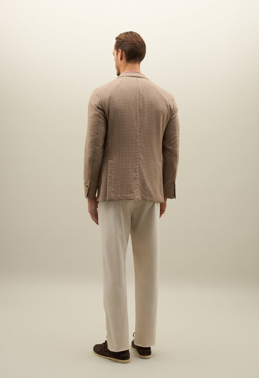 Beige Wool Silk oxford K-Jacket
