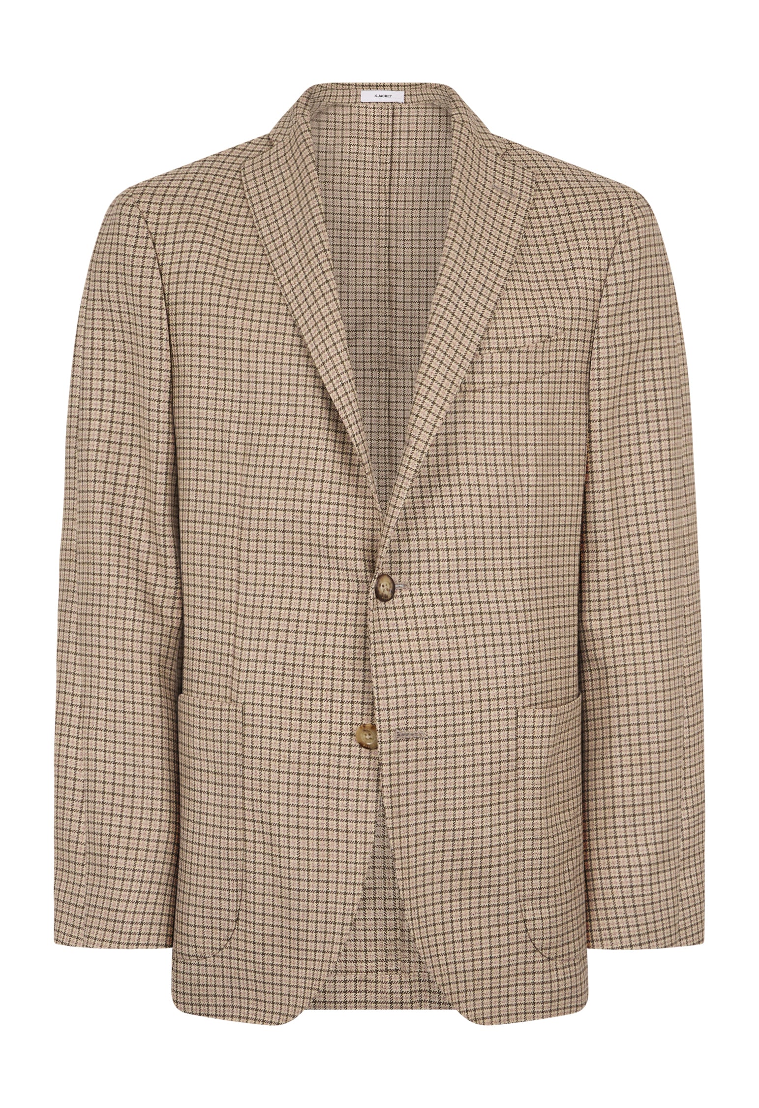 Beige Wool Silk oxford K-Jacket