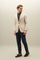 Warm White Stretch Cotton Piqué K-Jacket