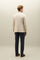 Warm White Stretch Cotton Piqué K-Jacket