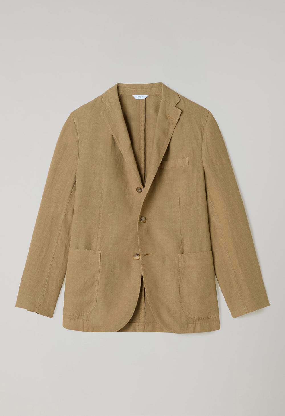 K-Jacket in lino tinto in capo cammello