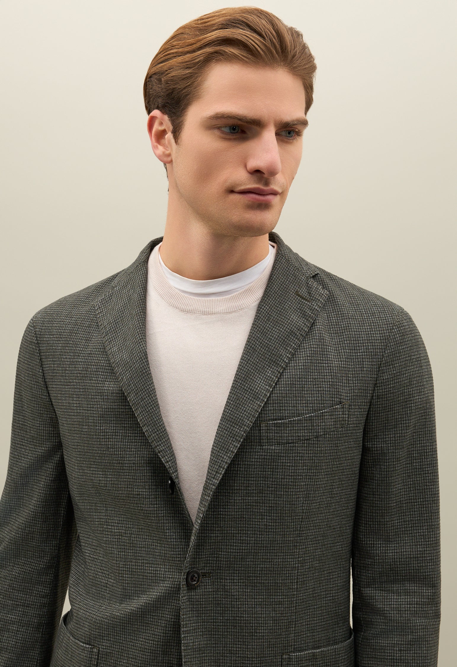 Green Garment Dyed Blended Cotton K-Jacket