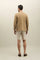 Light Brown Garment Dyed Cotton Tencel K-Jacket
