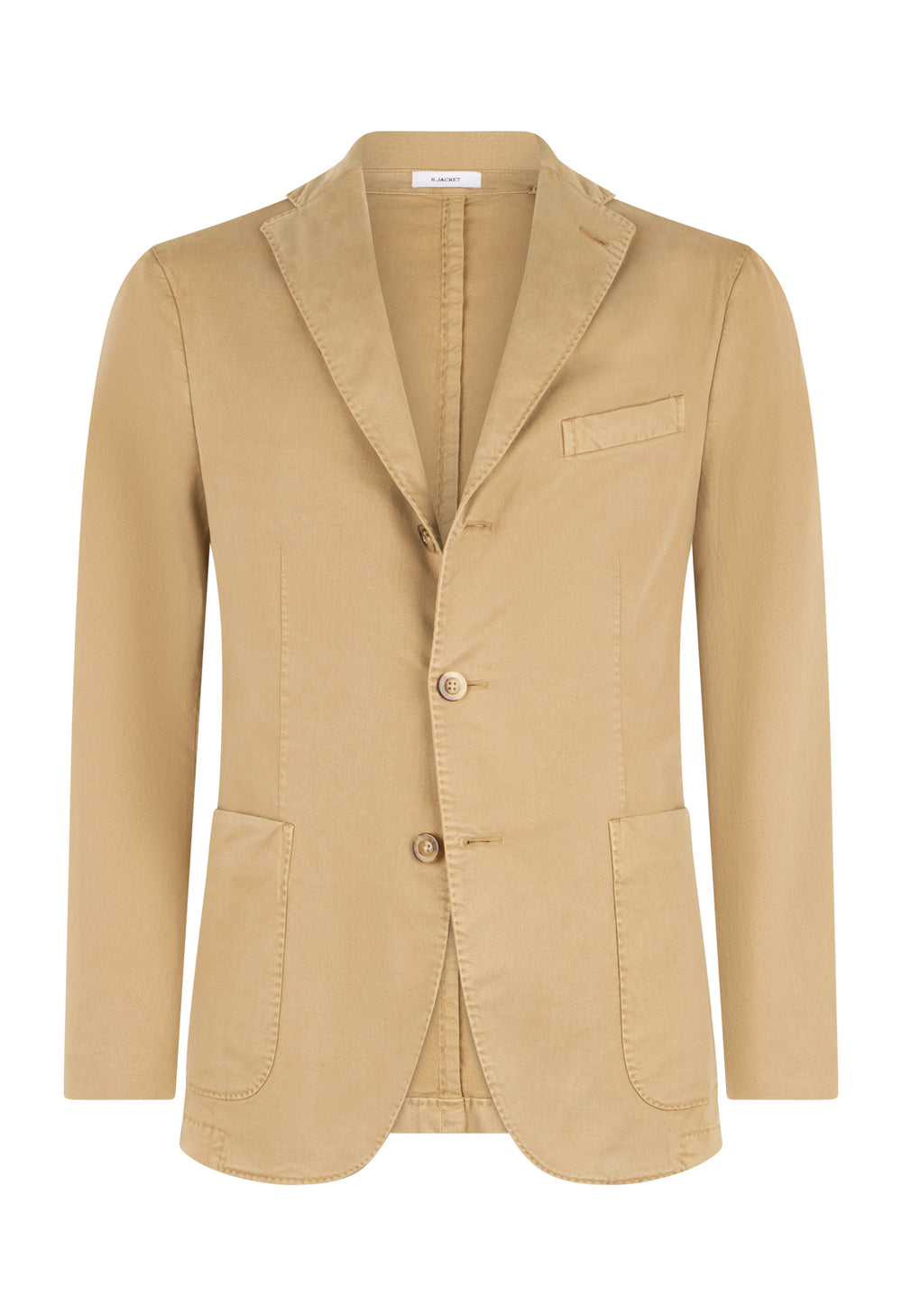 Light Brown Garment Dyed Cotton Tencel K-Jacket
