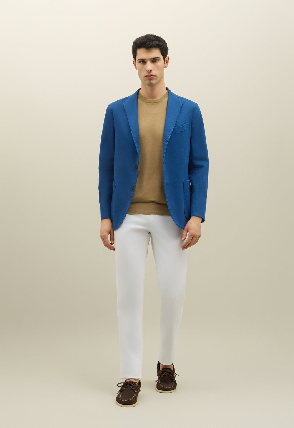 Blue Garment Dyed Cotton Tencel K-Jacket