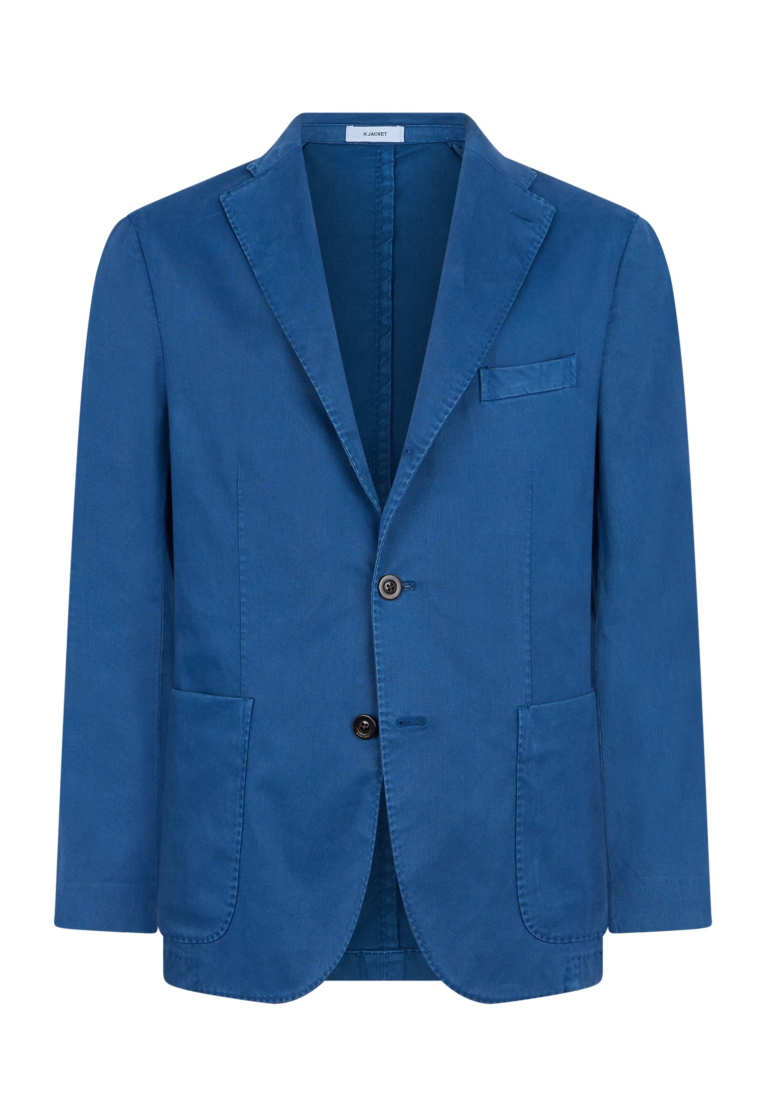 Blue Garment Dyed Cotton Tencel K-Jacket