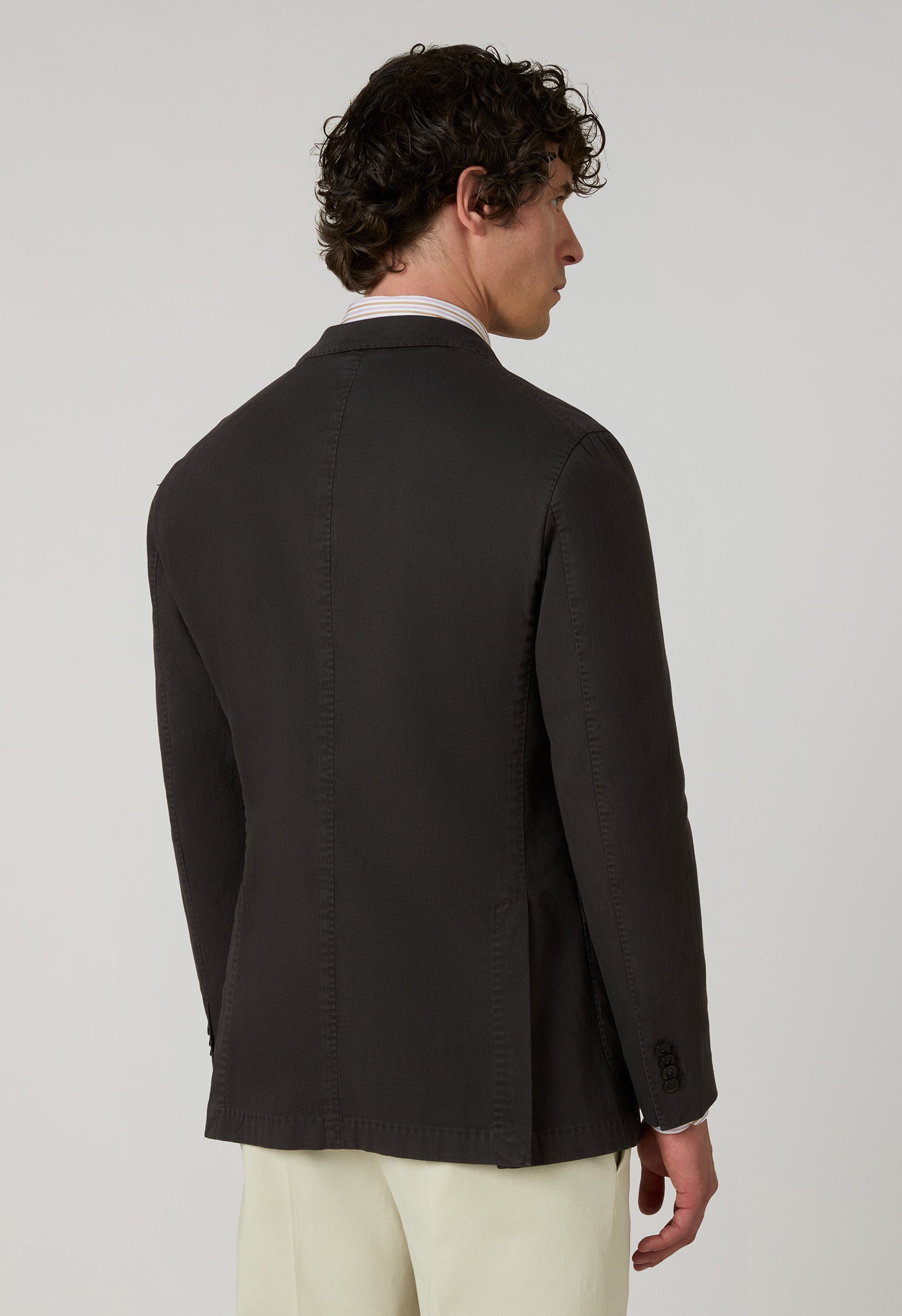K-Jacket in cotone stretch tinto in capo marrone