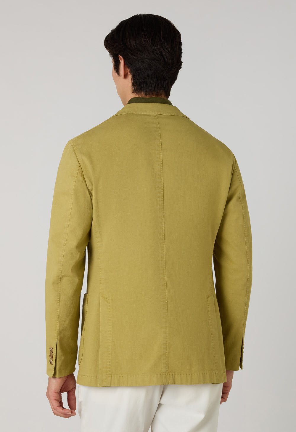 Green Garment Dyed stretch Cotton K-Jacket