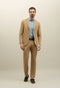 Dark Beige Linen Tencel Satin K-Suit
