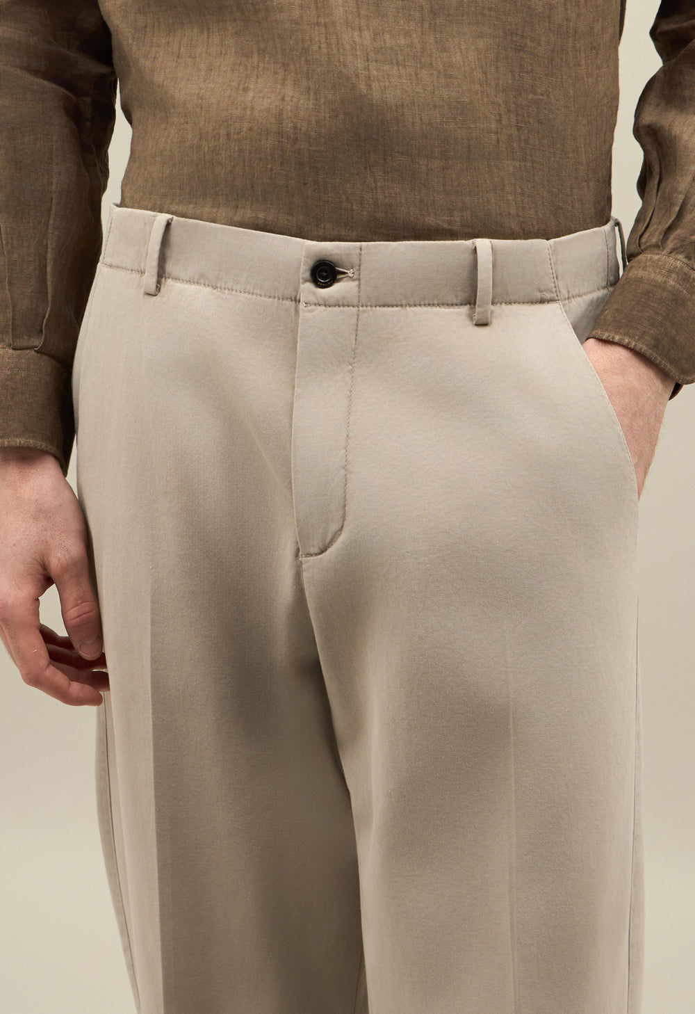 Beige Tinto Terra Stretch Cotton K-Suit