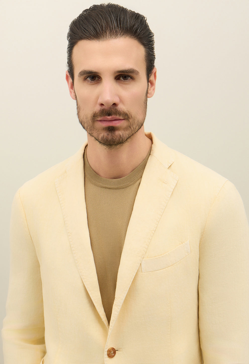 Pastel Yellow Tinto Terra Linen K-Suit