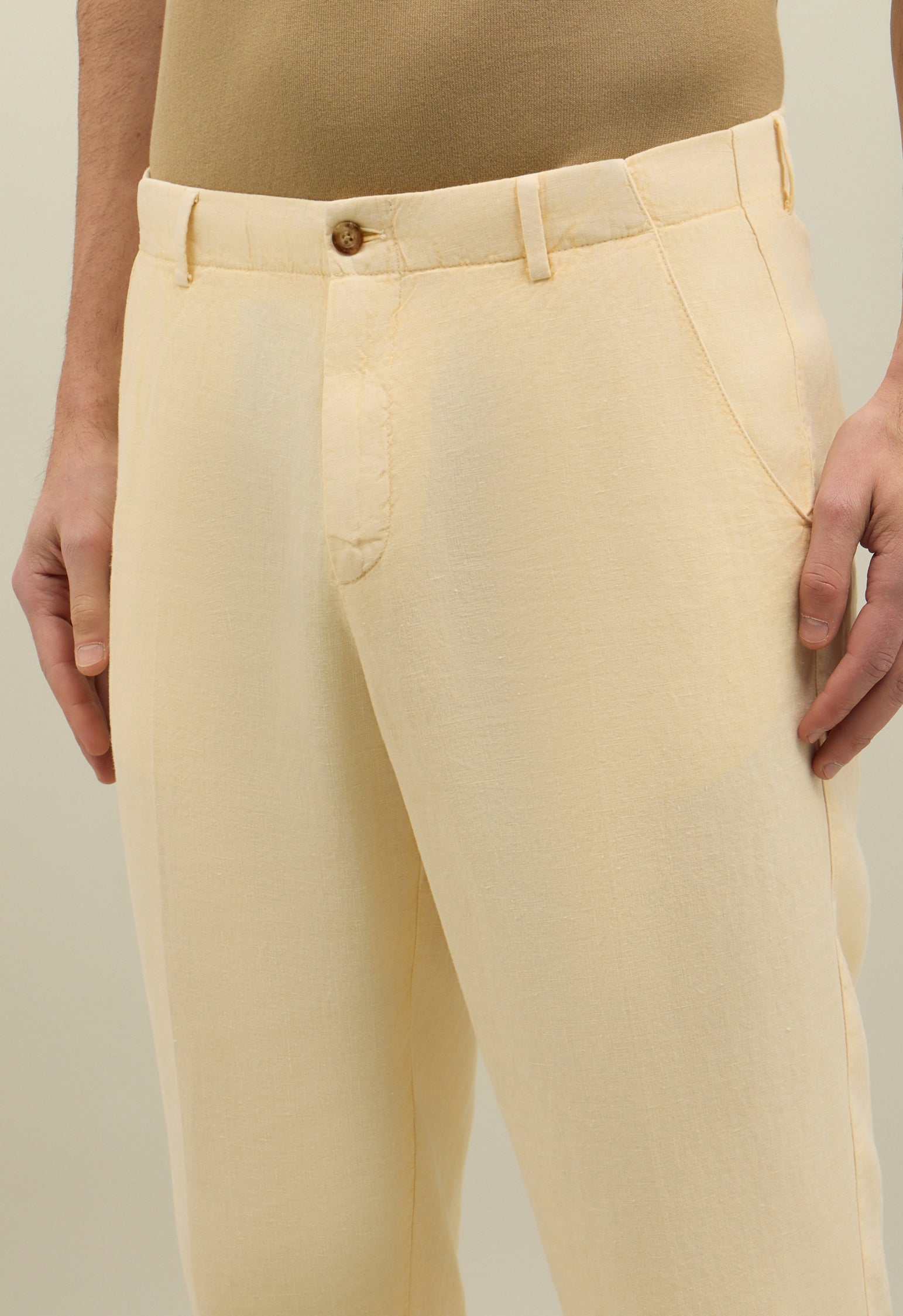 Pastel Yellow Tinto Terra Linen K-Suit