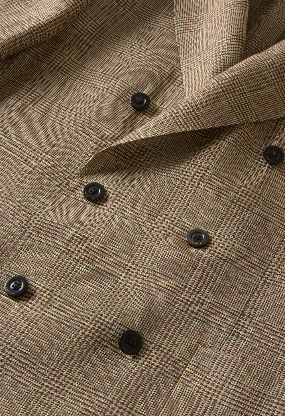 K-Jacket doppiopetto in lino Principe di Galles grano fantasia