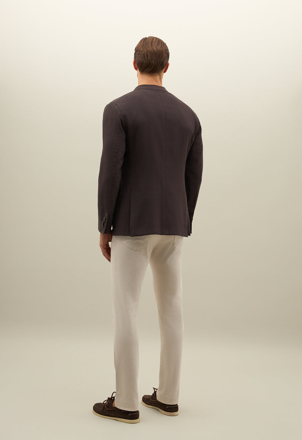 Brown High Performance Crêpe Wool double-breasted K-Jacket