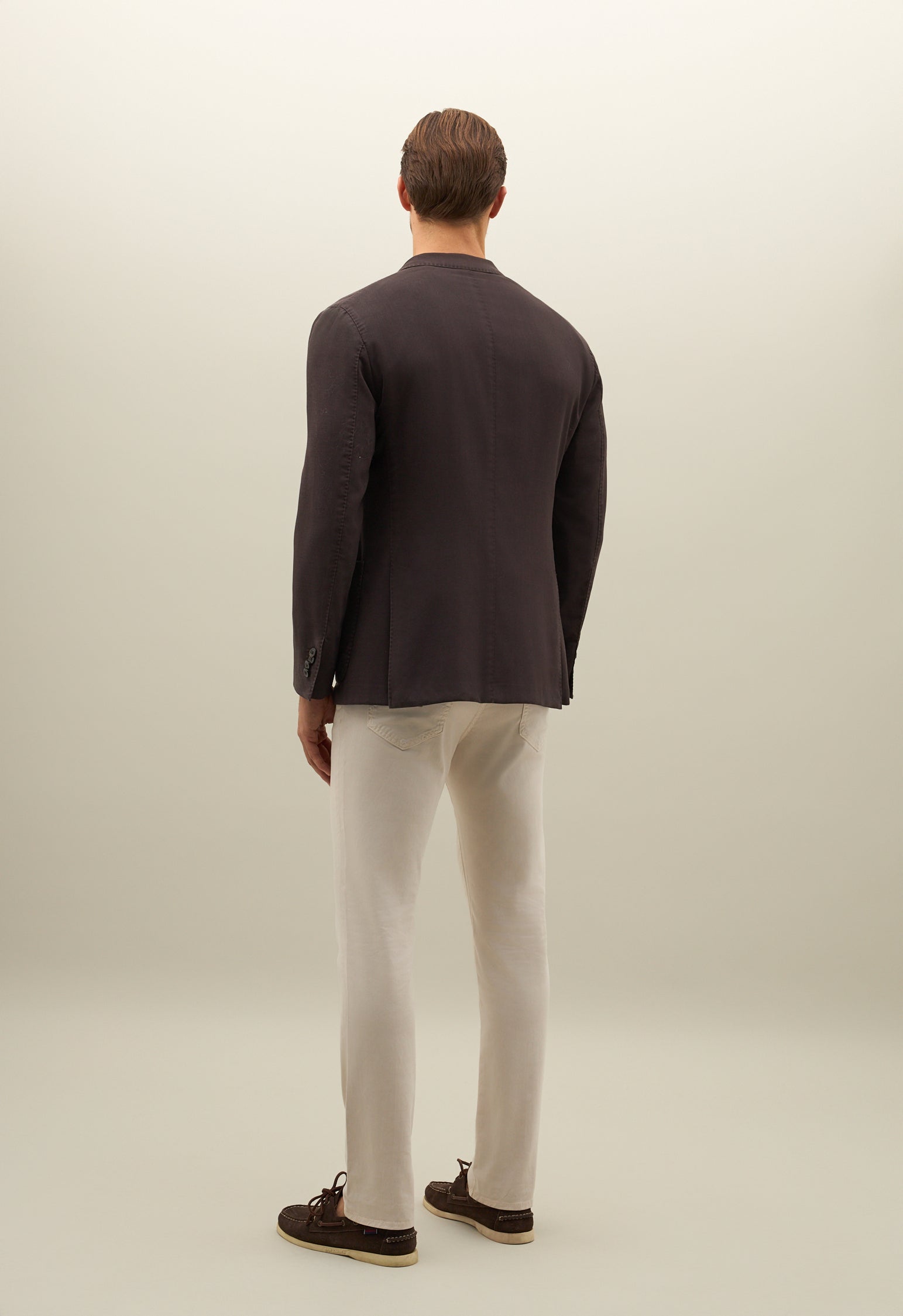 K-Jacket doppiopetto in lana crêpe High Performance marrone