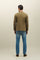 K-Jacket doppiopetto in twill di cotone e lino khaki