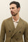 K-Jacket doppiopetto in twill di cotone e lino khaki