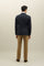 Blue Cotton Linen Twill Double-Breasted K-Jacket