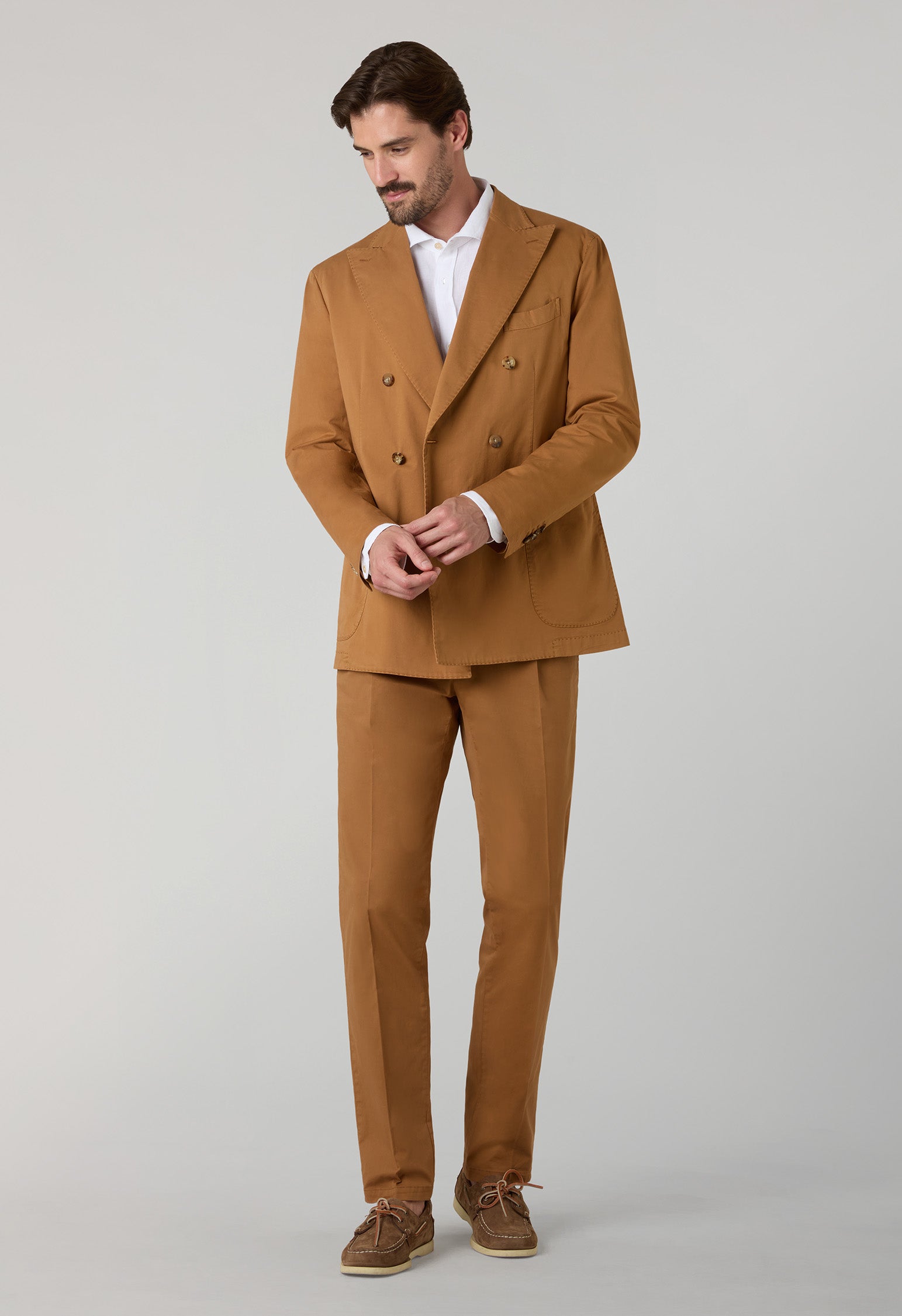 Abito K-Jacket doppiopetto in cotone supima tinto in capo arancione