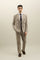 Beige Tinto Terra Linen double-breasted K-Suit