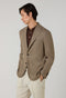 Brown Light Wool Honeycomb K-Jacket
