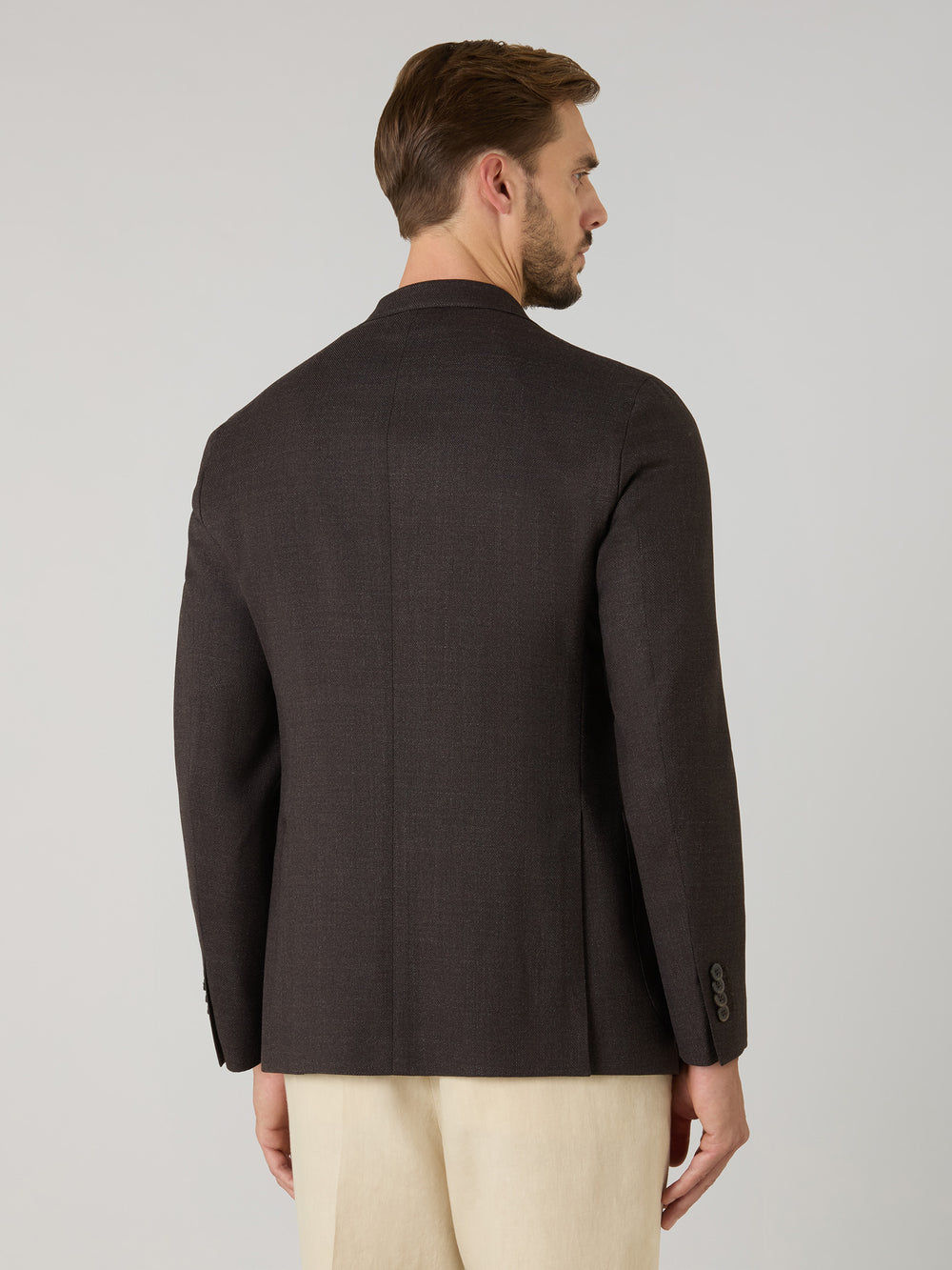 Brown Light Wool Honeycomb K-Jacket