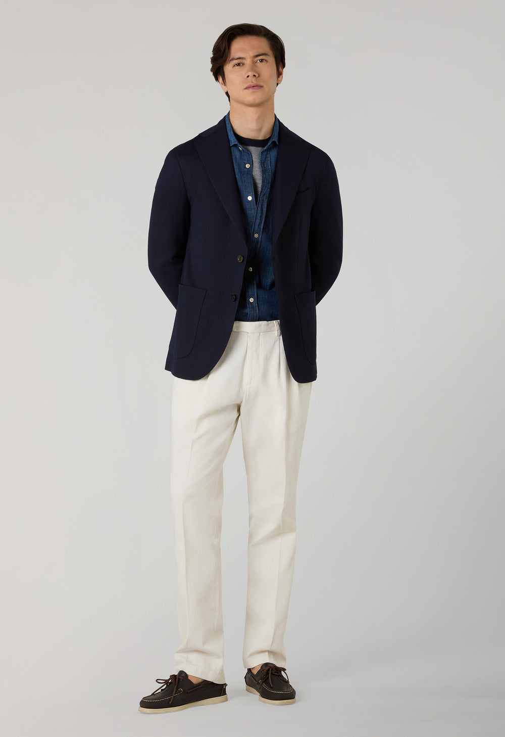 Blue Light Wool Honeycomb K-Jacket