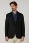 Black Light Wool Honeycomb K-Jacket Wide Lapel