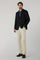 Black Light Wool Honeycomb K-Jacket Wide Lapel