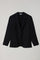 Black Light Wool Honeycomb K-Jacket Wide Lapel