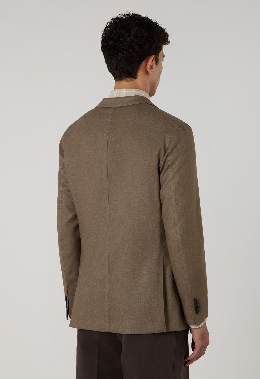 Brown Garment Dyed Wool K-Jacket 