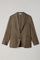 Brown Garment Dyed Wool K-Jacket 